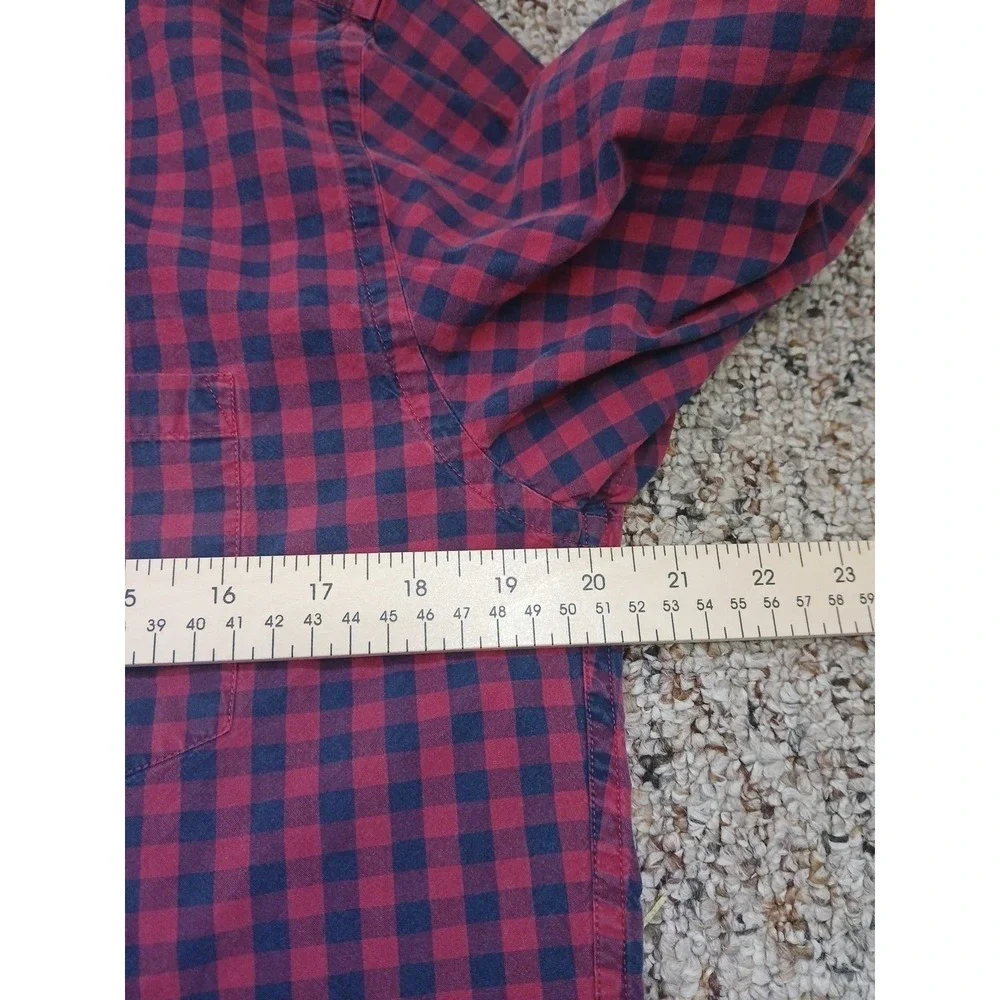 J Crew SDress Shirt Button Up Plaid Long Sleeve Mens Sz M